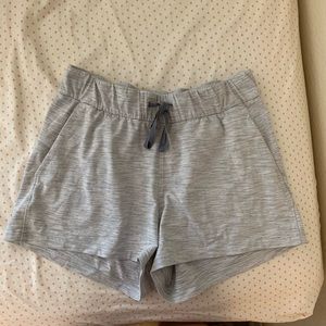 Lululemon light gray/white shorts